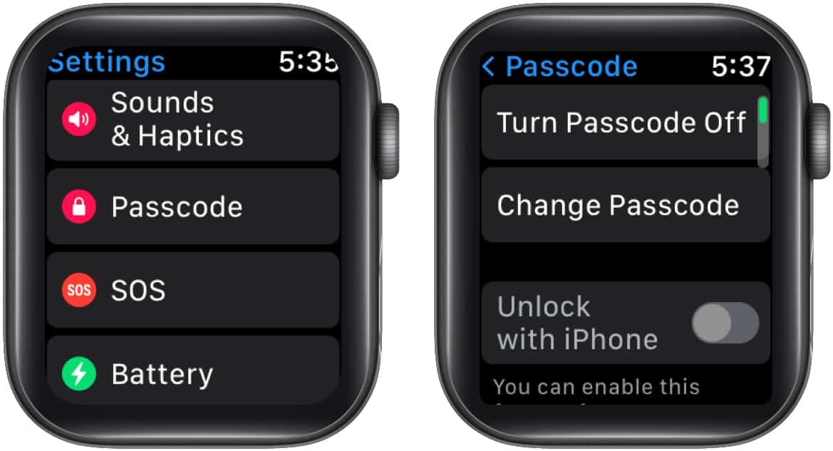 How to change or turn off Apple Watch passcode