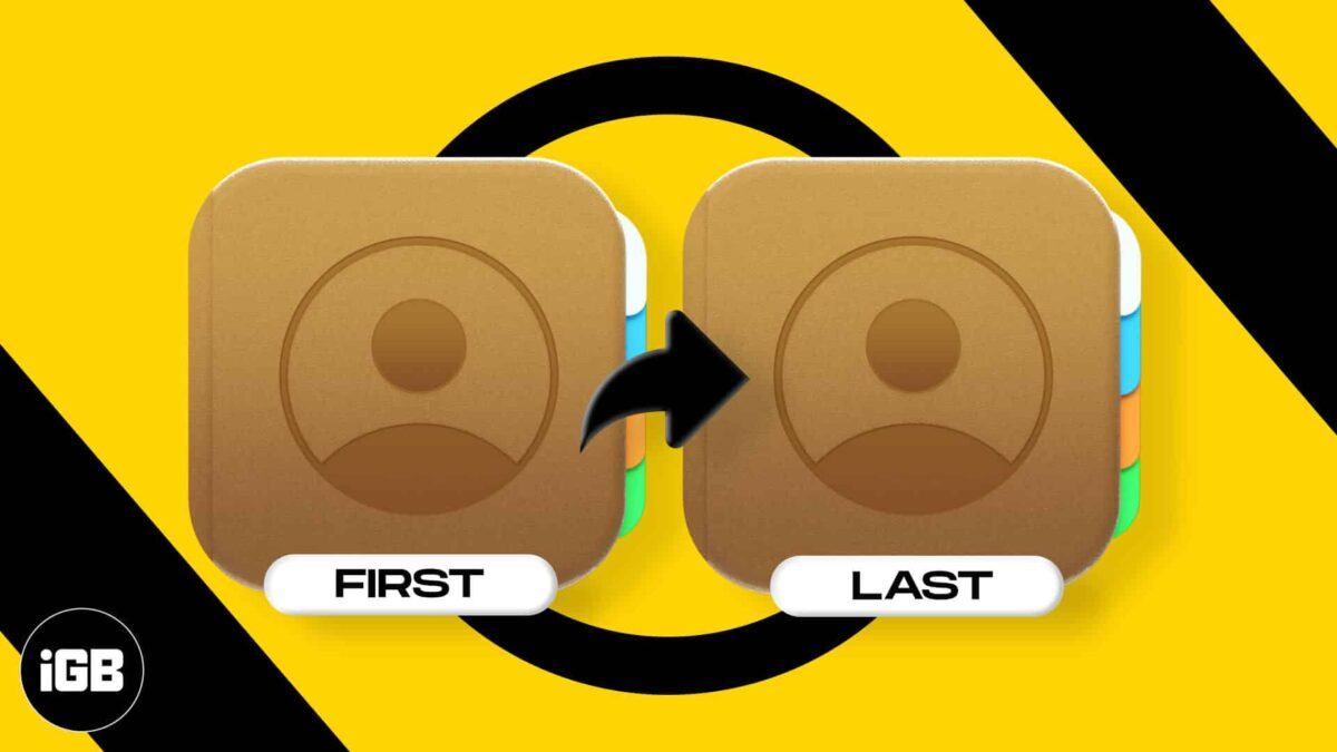 How to change the sort order of iphone contacts