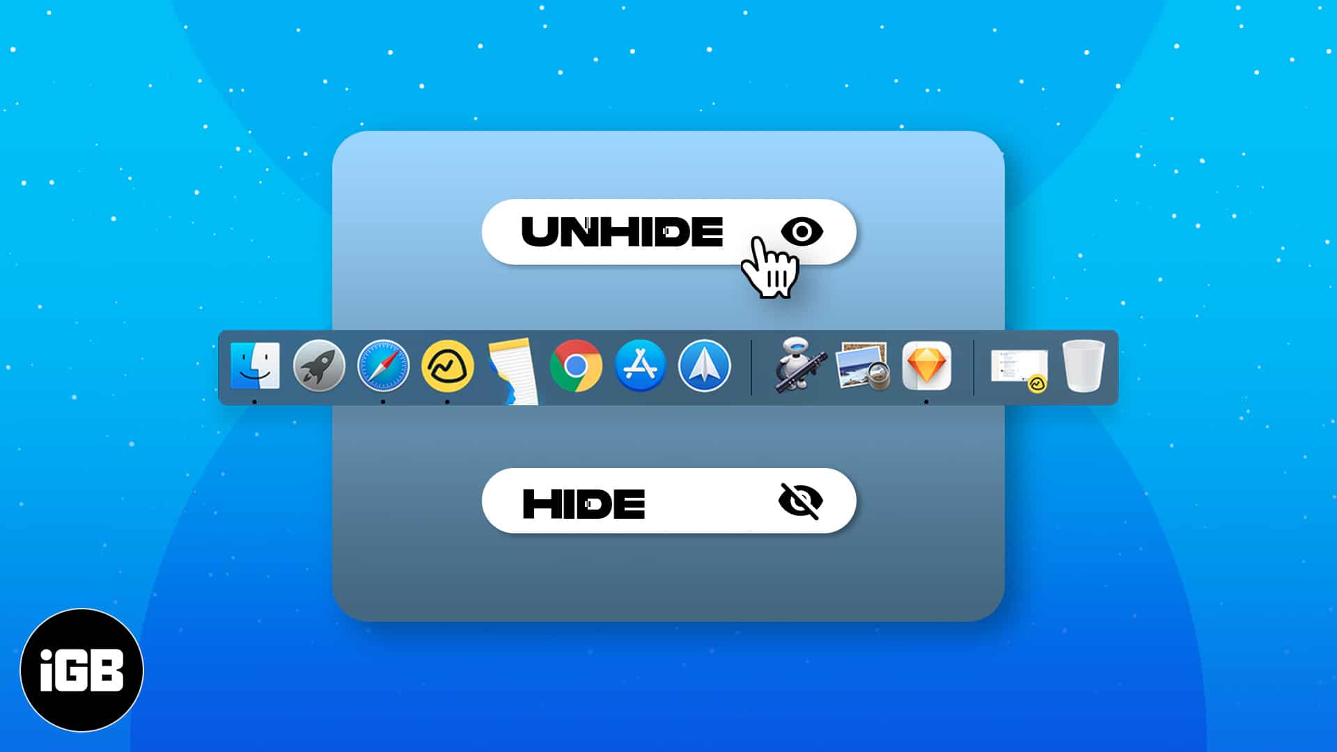 How to hide or show the dock in macos monterey