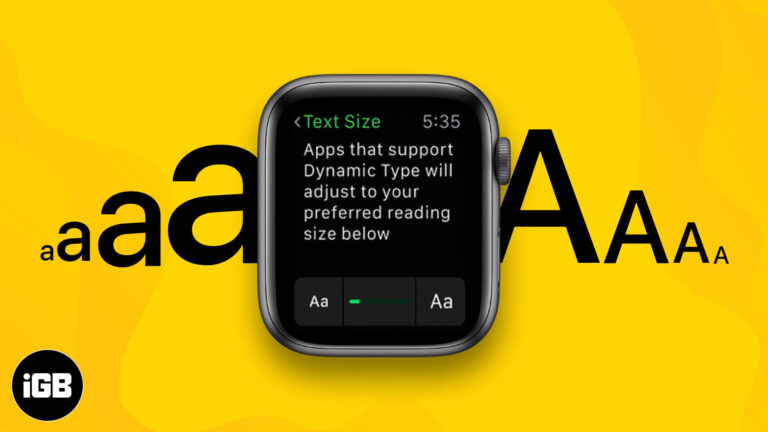 How to change text size on Apple Watch