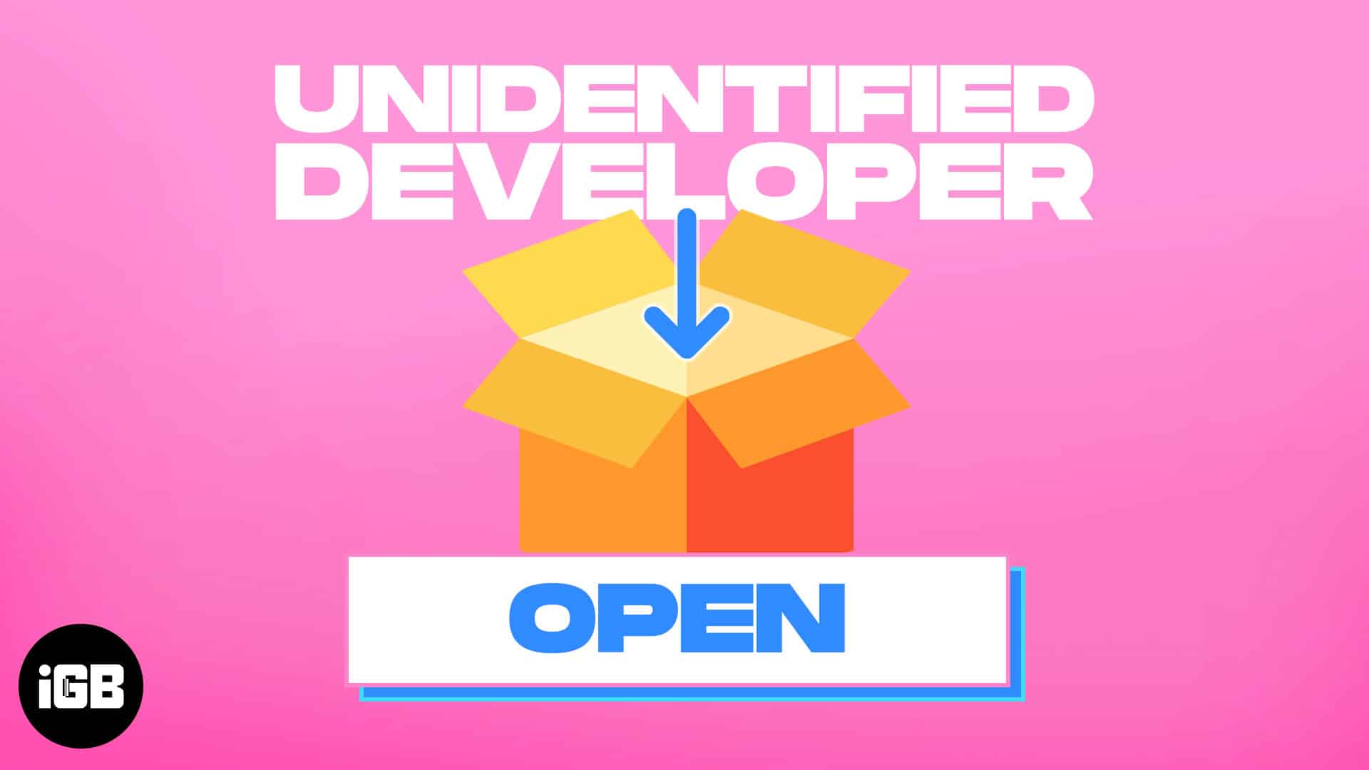 How to open an app from an unidentified developer on mac