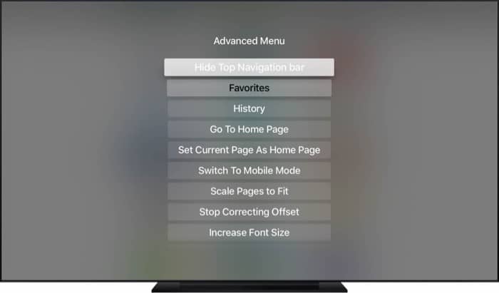 How to use web browser on Apple TV