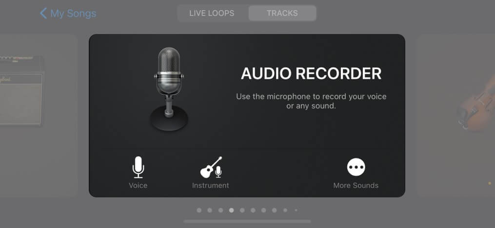 In Audio Recorder option tap on Voice