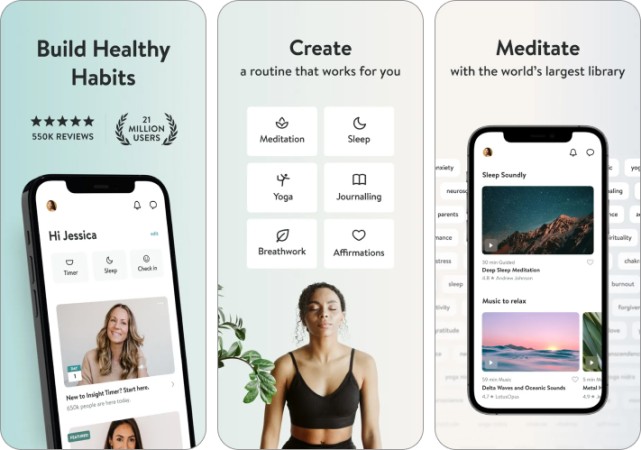 Insight Timer meditation app for iPhone and iPad