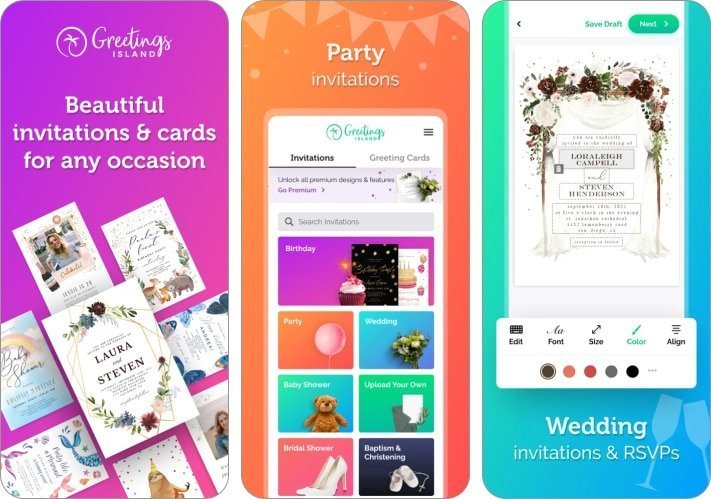 Invitation Maker Studio-best Thanksgiving app for iPhone