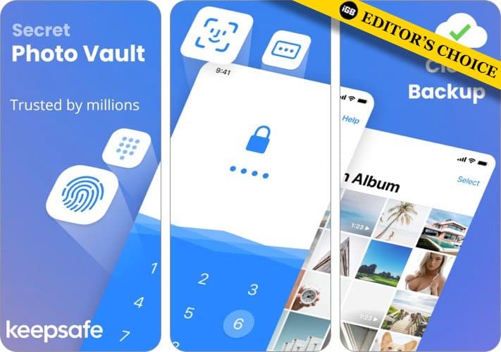 Keepsafe Photo Vault app for iPhone