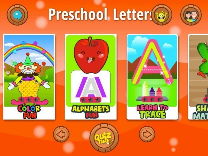 Kids Preschool Learn Letters iPhone and iPad App Screenshot