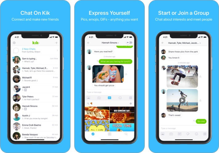 Kik iMessage Alternative iPhone app screenshot