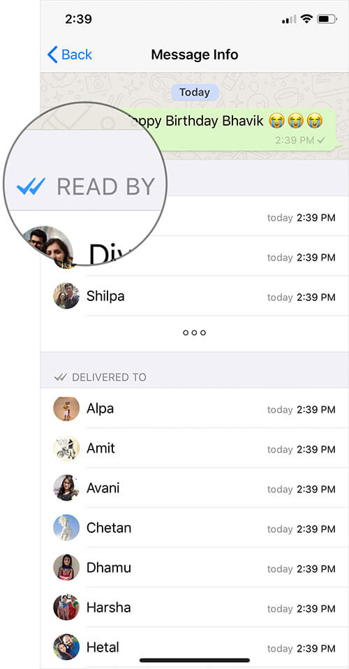 Know Who Has Read Your WhatsApp Group Message on iPhone
