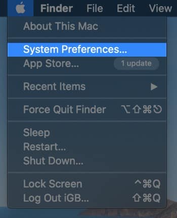 Launch System Preferences on Mac