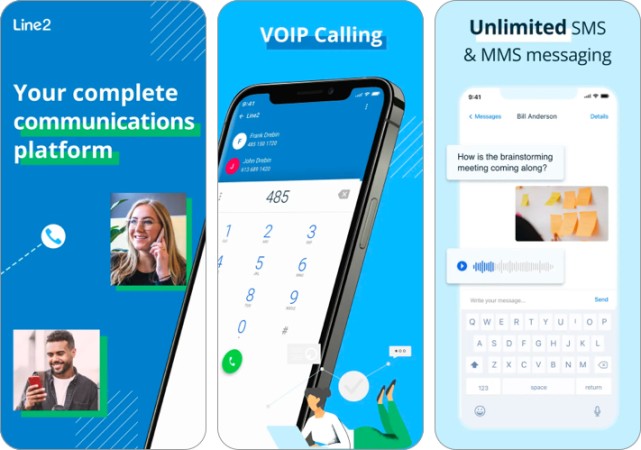 Line2 voicemail app for iPhone