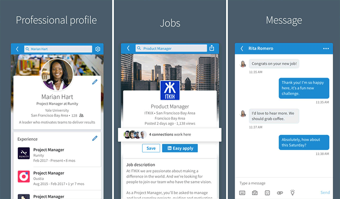 LinkedIn iPhone and iPad App