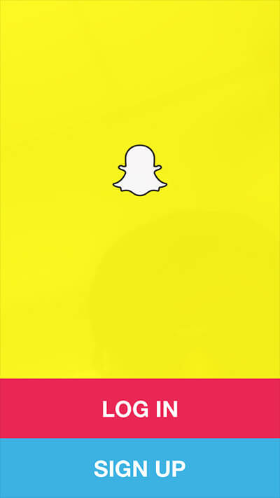 Log into Snapchat on iPhone