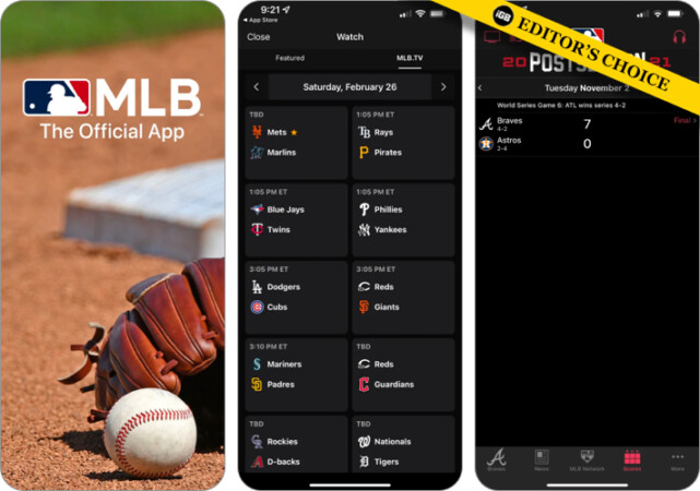MLB free baseball app for iPhone and iPad