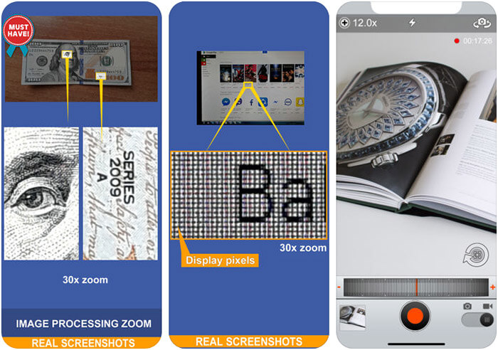 Magnifier 30x Zoom iPhone and iPad App Screenshot