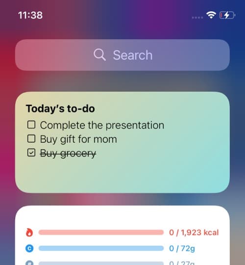 Memo Widget for iOS 14 home screen