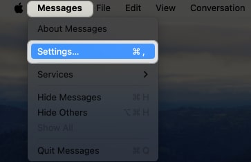 Messages, Settings
