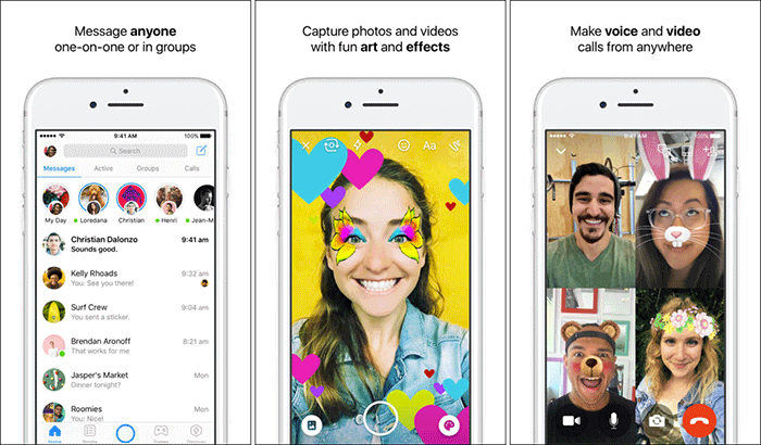 Messenger FaceTime Alternative iPhone App Screenshot