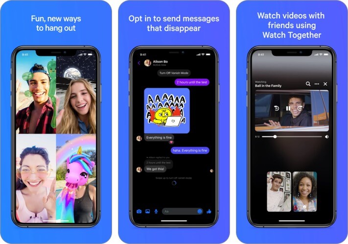 Messenger iPhone app iMessage Alternative screenshot