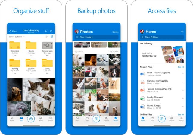 Microsoft OneDrive cloud storage app for iPhone and iPad