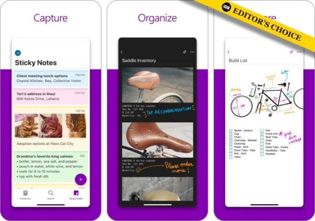 Editor's choice for the best note-taking apps - Microsoft OneNote