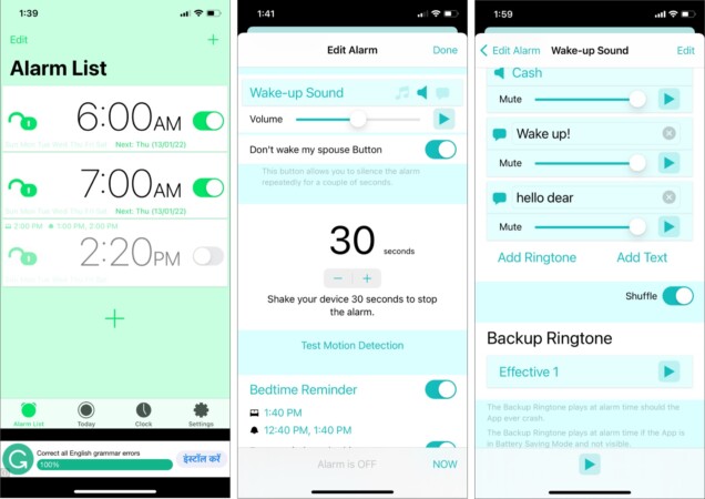 Motion Alarm Clock most fun alarm app for iPhone and iPad
