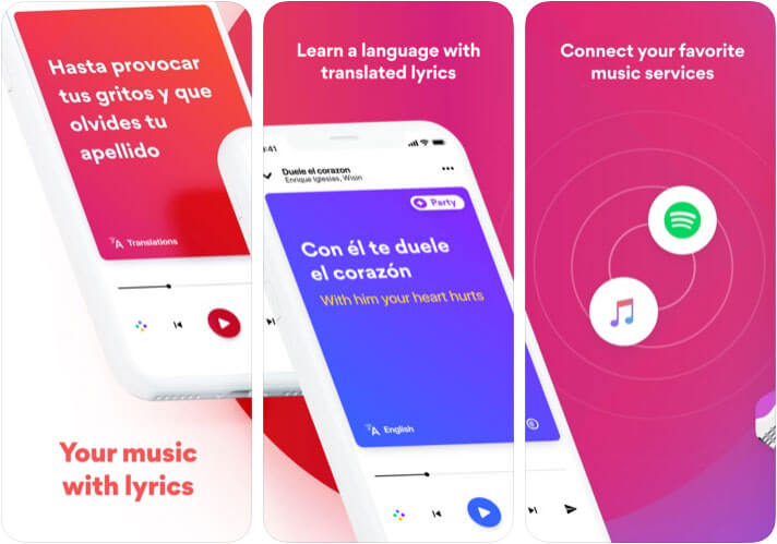 Musixmatch Lyrics Finder iPhone and iPad App Screenshot
