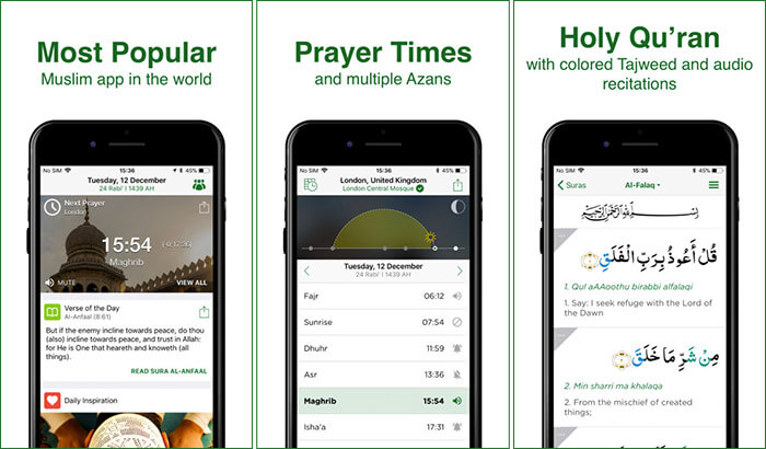 Muslim Pro Qibla iPhone and iPad App Screenshot