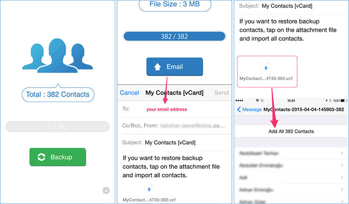 My Contacts Backup Contacts and Address Book Management iPhone App Screenshot