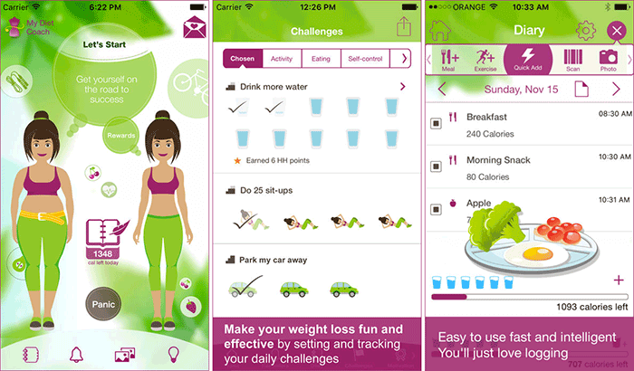 My Diet Coach Weight Tracking iPhone and iPad App Screenshot