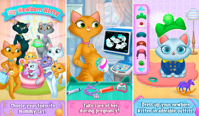 My Newborn Kitty iPhone and iPad App Screenshot