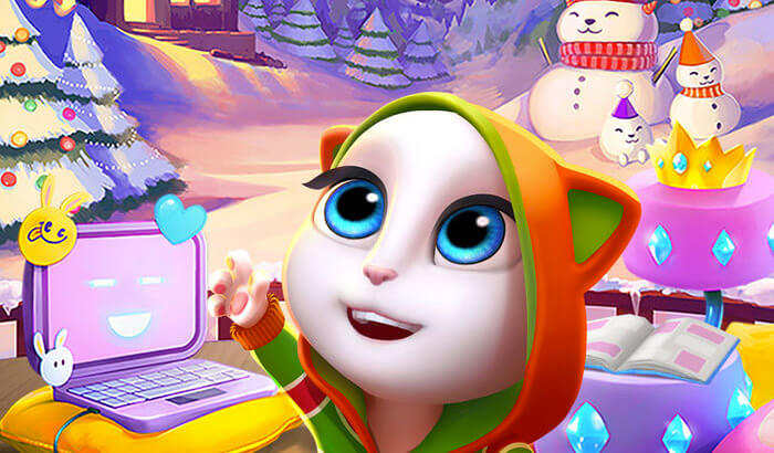 My Talking Angela Kill Stress iPhone and iPad Game Screenshot