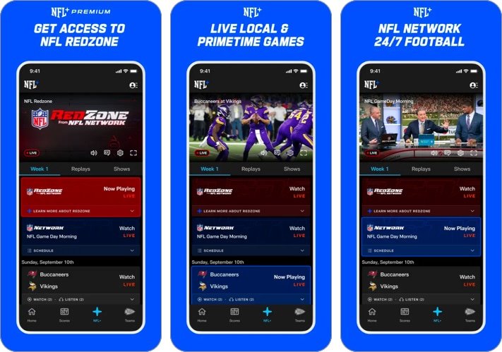 NFL sports app for iPhone