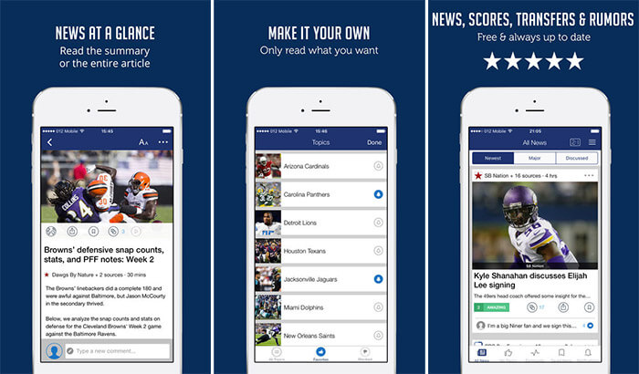 NFLNation iPhone and iPad App Screenshot