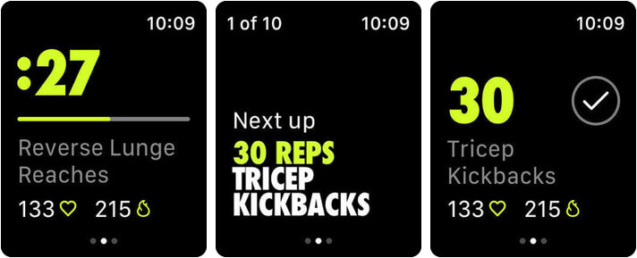 Nike Training Club Apple Watch App Screenshot