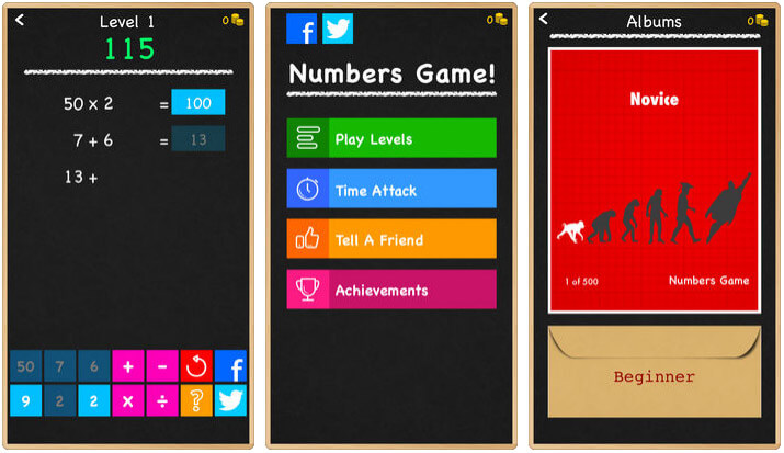 Numbers Game iPhone and iPad Screenshot