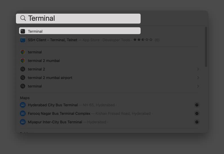 Open Terminal from Launchpad on Mac