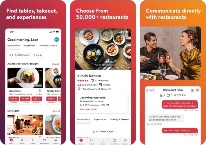OpenTable-best Thanksgiving app for iPhone