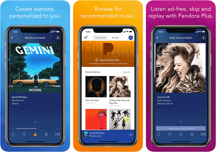 Pandora Music Streaming iPhone and iPad App Screenshot