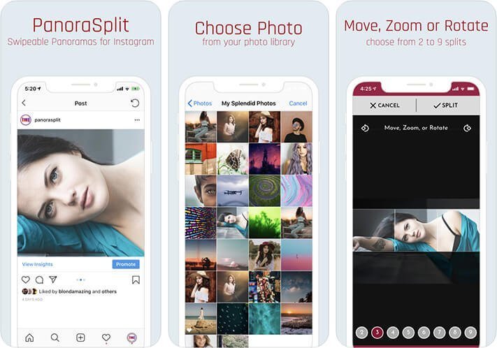 PanoraSplit for Instagram iPhone Panorama App Screenshot