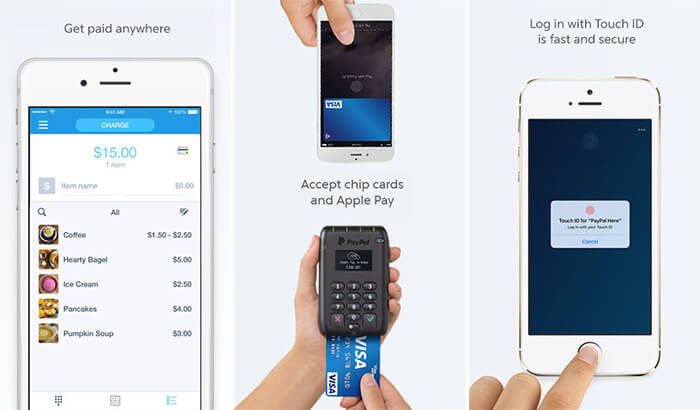 PayPal Here iPhone and iPad POS App Screenshot