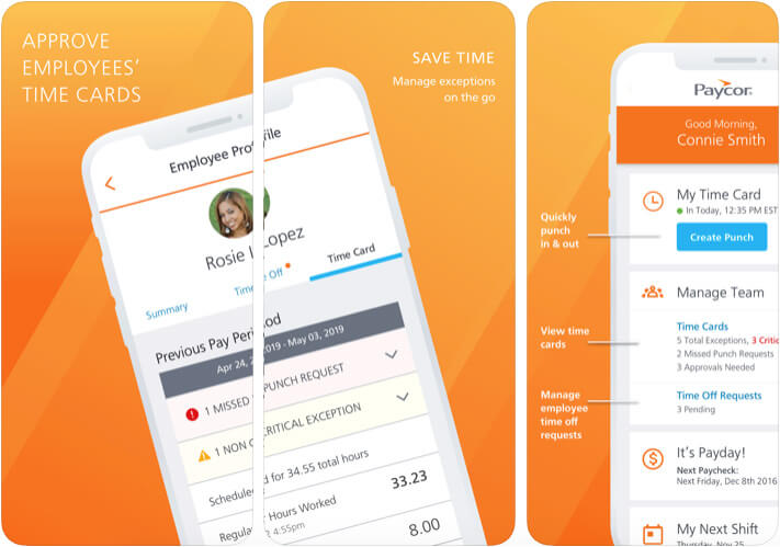 Paycor Mobile HR Management iPhone App Screenshot