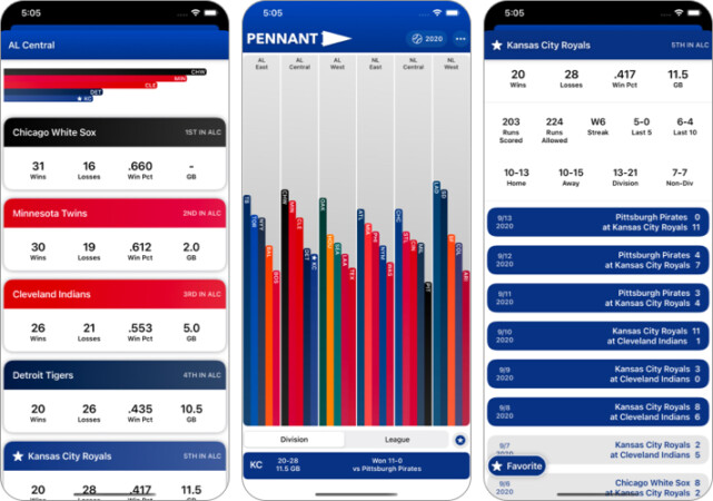Pennant free baseball app for iPhone and iPad