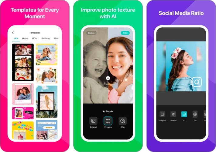PhotoGrid best collage making app for iPhone and iPad