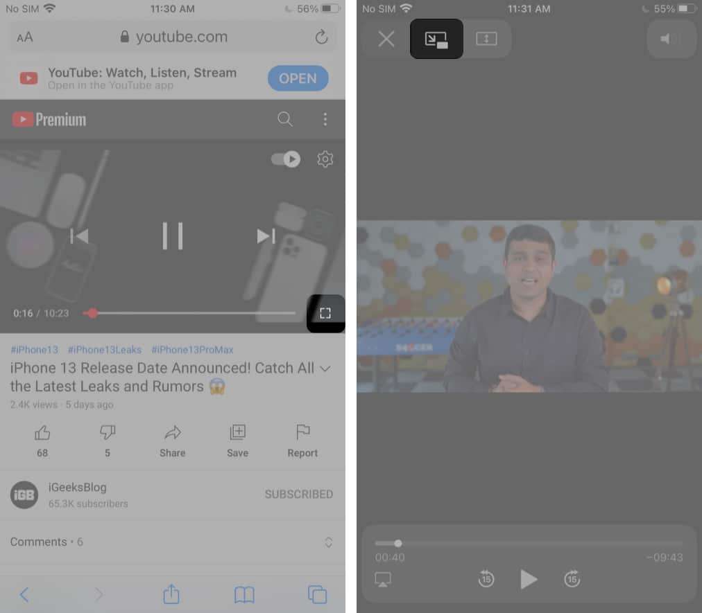 Play YouTube in the background using web browsers on iPhone