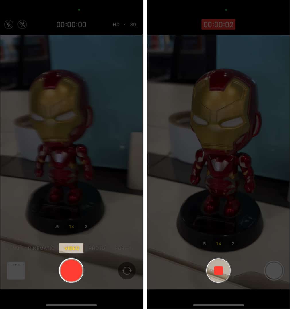 Play and Pause the recording in Camera app