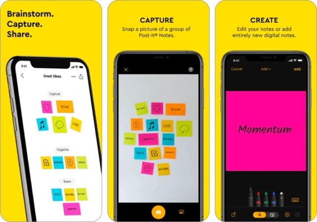 Post-it® Notes App for iOS with rich visuals