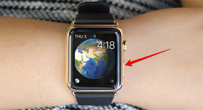 Press Side Button on Apple Watch