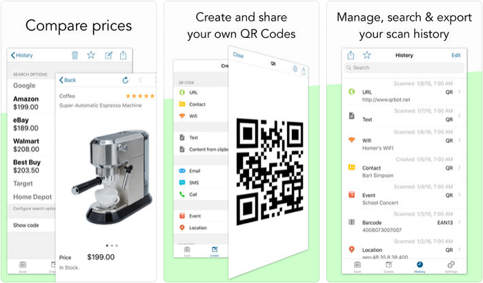 QR Code & Barcode Scanner iPhone and iPad App Screenshot