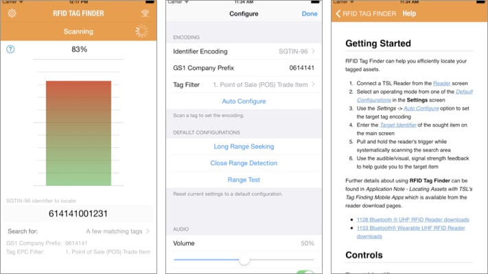 RFID Tag Finder iPhone and iPad App